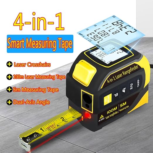 tape measure 4-in-1 laser Digital Measuring Tape & 80m/262ft Laser Distance - Image 4