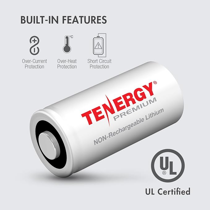 Tenergy Premium 16 Pack NonRechargeable CR123A 3V Lithium Battery, 1600mAh - Image 8