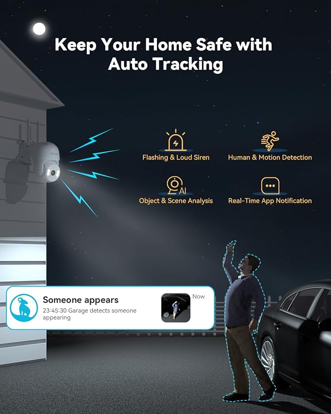 blurams 2K Security Camera Outdoor, 360° PTZ Outside Cameras - Image 4
