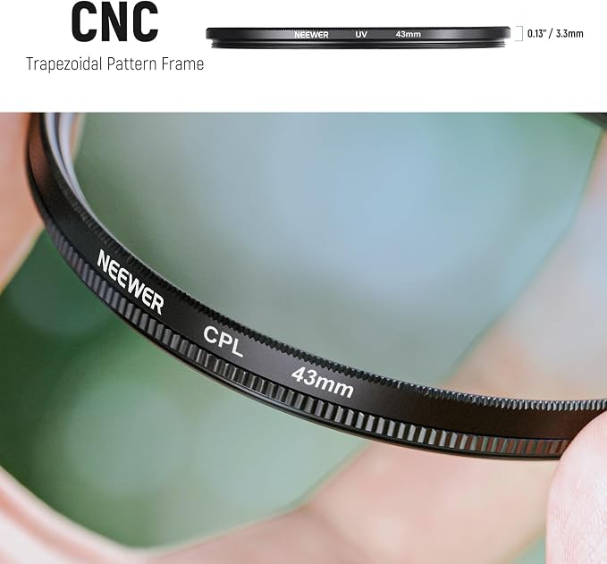 NEEWER 43mm ND Lens Filter Kit: UV, Lens Hood and Lens Cap Compatible - Image 5