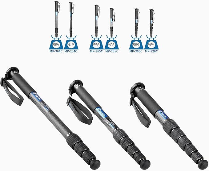 Leofoto MP-365C 69" 5-Section Carbon Fiber Portable Monopod, Lightweight - Image 4