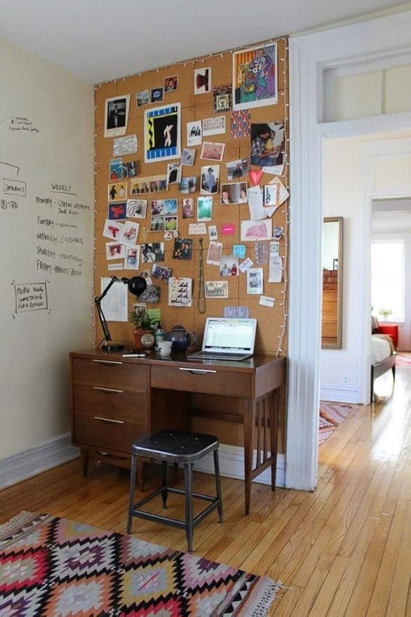 Manton Cork Premium Cork Roll - 4' x 5' x 3/8", 100% Natural Facing Grade Material for Bulletin Boards, Decorative Photo and Message Push Pin Displays - Perfect for Home, School, and Office