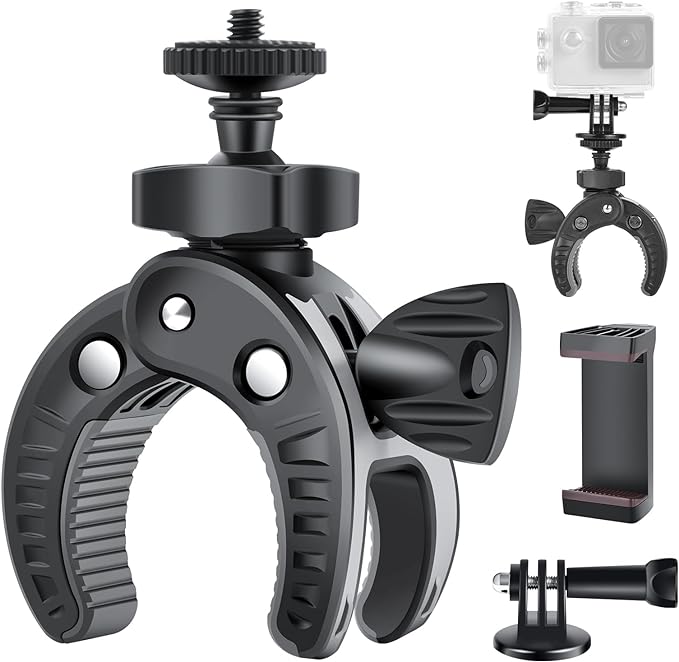 UTEBIT Camera Mount Clamp, Umbrella Clamp Motorcycle Camera Pole Mount Desk by UTEBIT