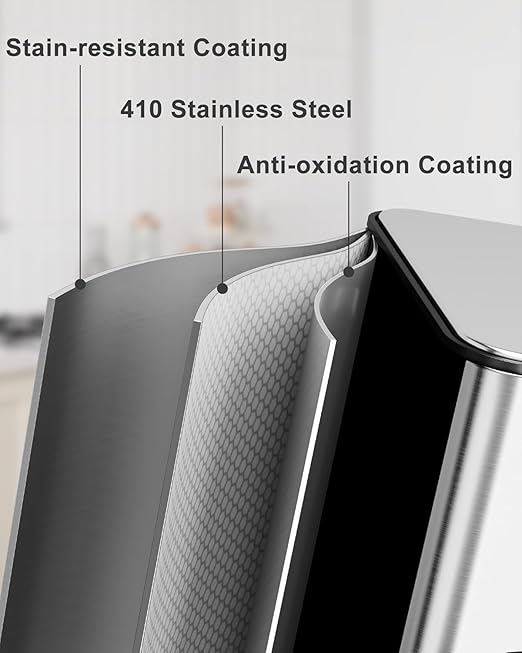 60L/15.9 Gal Gallon Three-Compartment Pedal Stainless Steel Kitchen Recycling Trash Can with Odor Seal, Hands-Free Foot Operated Waste Bin for Home, Office, Restaurant, School, Hospital