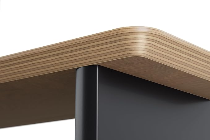 White Oak Dual‑Tier Ergonomic Desk Setup – Modern Wooden Monitor Stand & Workspace Riser, Home Office & Minimalist Aesthetic (White Oak, Large)