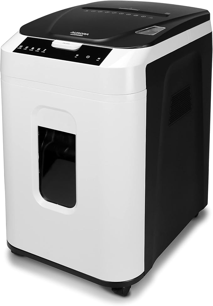 Aurora Paper Shredder Bundle with Synthetic Shredder Oil (16 oz.)