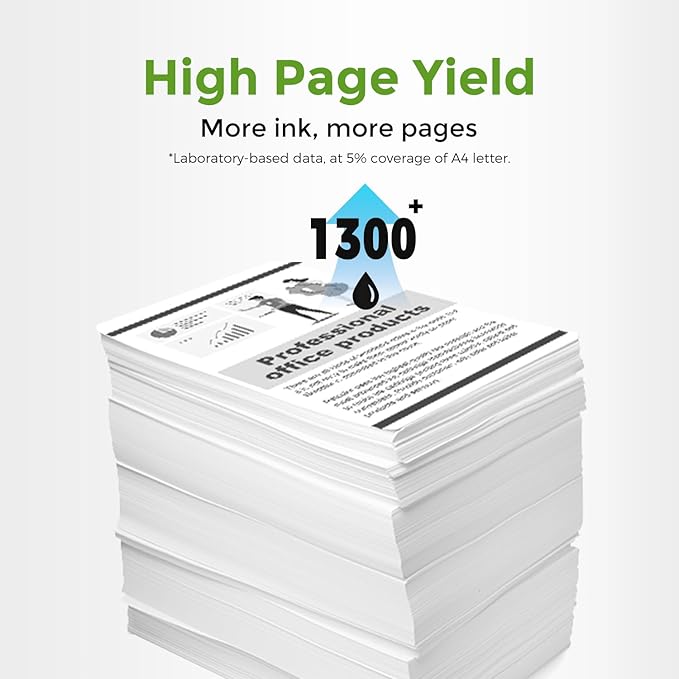 63XL Black Ink Cartridge Replacement for HP 63 HP63 XL 63XL BK Ink for 3830 4650 4652 4655 5200 5252 5255 5258 4520 4512 1112 2132 3630 3632 3631 2130 4510 4654 Printer 2-Pack High Yield Cartridge