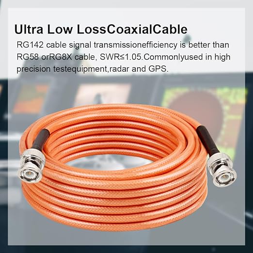 MOOKEERF RG142 BNC Male to BNC Male Coaxial Cable 2FT 2PCS 50 ohm Ultra Low Loss - Image 3