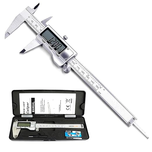 Digital Caliper Measuring Tool, Stainless Steel Vernier Caliper Digital by Louisware