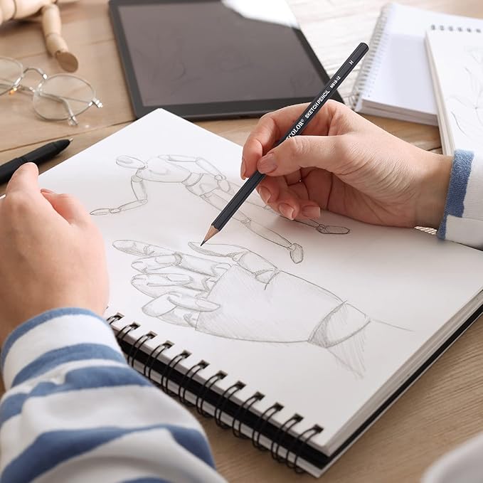 Drawing Sketching Pencils Set, 12 Pack Graphite Pencils(14B - 2H), Ideal for Drawing Art, Sketching, Shading, Artist Pencils for Beginners & Pro Artists