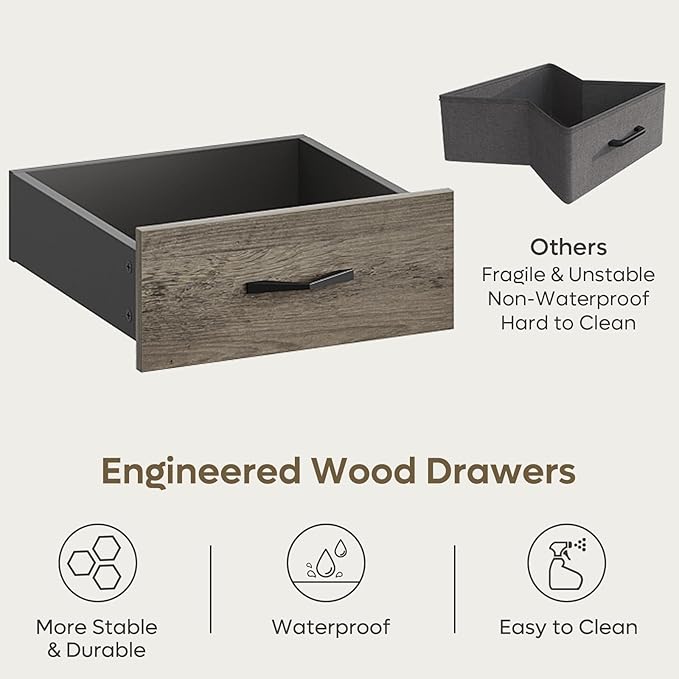 Bestier L Shaped Desk with File Drawers, 63" x 47" Office Computer Desk with Storage Cabinet, Corner Desk with Monitor Stand & Modesty Panel for Home Office, Gray