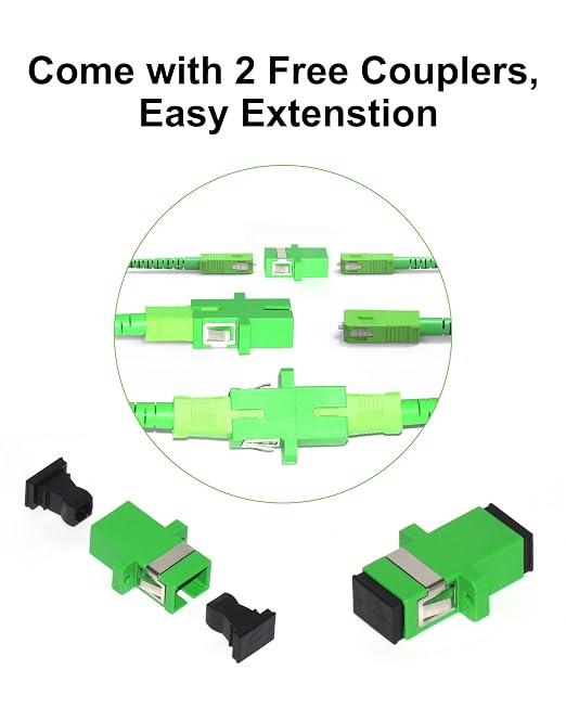 SC/APC to SC/APC Cable, Armored Single Mode SC Fiber Patch Cable 6M | OS2 - Image 4
