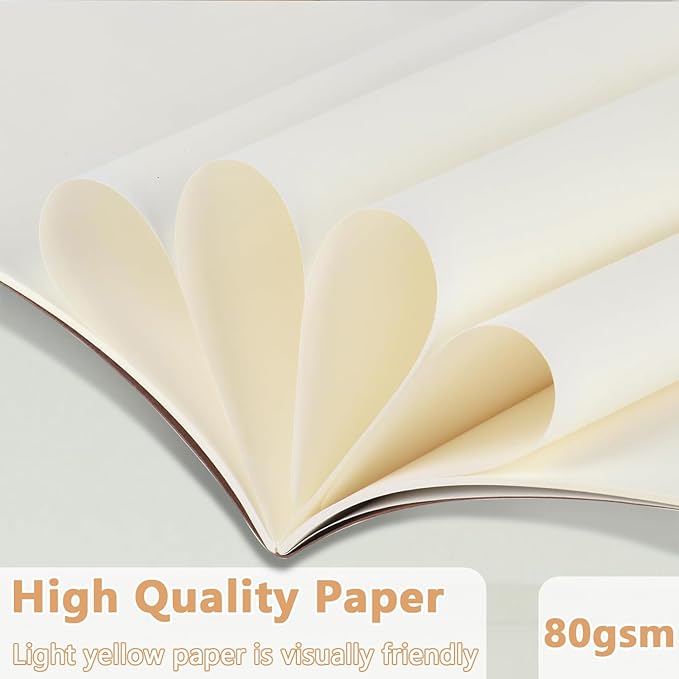 30 Pack Blank Kraft Notebook A5 Soft Cover Kraft Notebooks Journals Writing Diary Subject Notebooks 30 Sheets 60 Pages for Journaling, Travelers, School and Office