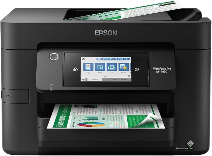 Epson® Workforce® Pro WF-4820 Wireless All-in-One Printer and EcoTank ET-2400 Cartridge-Free Supertank Printer Bundle