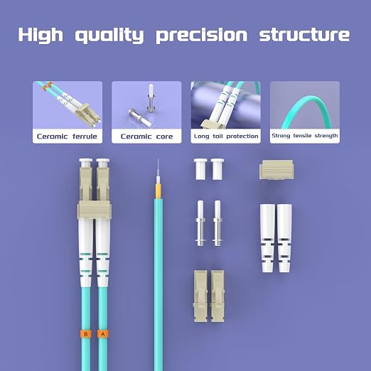 0.6Meter 2ft LC/UPC-LC/UPC 10GB Multi-Mode Fiber Optic Cable LC to LC OM3 LC-LC - Image 4