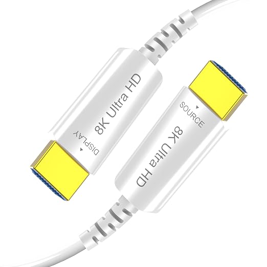 8K Fiber Optic HDMI Cable 15 FT, 8K@60Hz 4K@240Hz, Thin Extra Long HDMI Cable by DGHUMEN