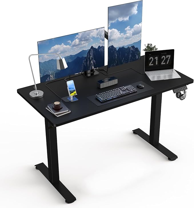48 * 24 Electric Standing Desk, Adjustable Height Sit Stand Up Desk, Motorized Home Office Computer Gaming Workstation Desk