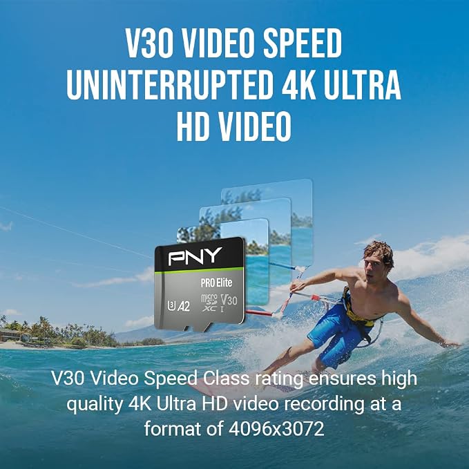 PNY P-SDUX512U3100PRO-GE 512GB PRO Elite Class 10 U3 V30 microSDXC Flash Memory - Image 4