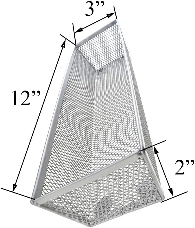 HAHIYO Stackable Mesh Tray Cup 12 x 3 x 2 inches Sturdy Container for Desk Drawer Organizer Collection for Home Office School kitchen Soft Foam Feet No Sharp Edges 2 Pack Silver