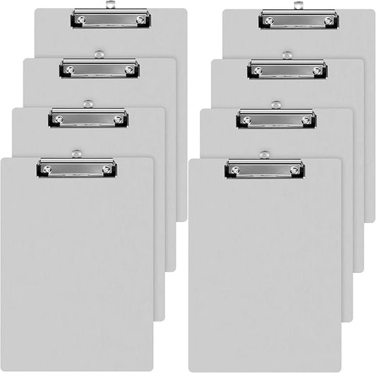 Epakh 8 Pieces Clipboard Bulks Metal Clipboard Aluminum Office Low Profile Clip Standard A4 Letter Size Metal Clip Board, Size 12.5 x 9 Inch