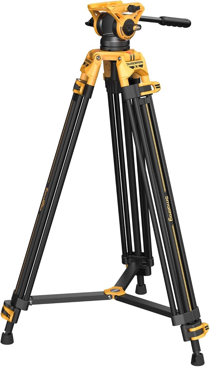 SmallRig AD-01 73''/186cm Heavy-Duty Fluid Head Tripod Bumblebee Edition by SmallRig