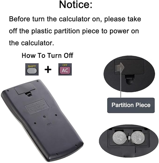 Scientific Calculators Desktop, Scientific Calculators for Students, Scientific Calculator 240 Functions 2 Line 10+2 Digits, Desk Math Calculator for School (Blue and White)