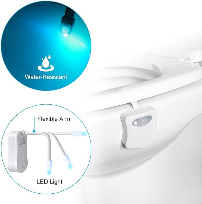 The Original Toilet Night Light Gadget, Fun Bathroom Lighting Add on Toilet - Image 6