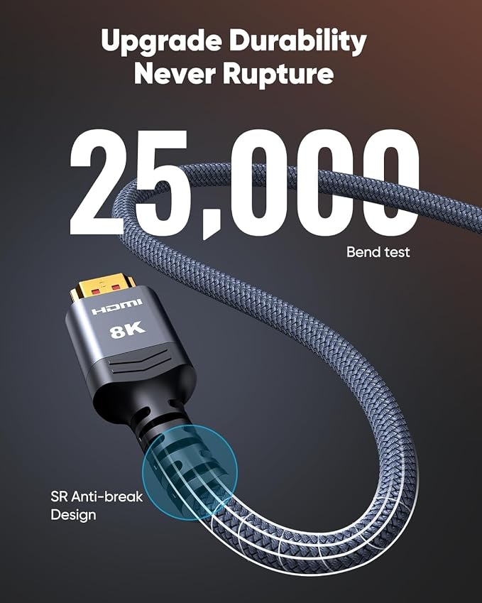 Highwings Extra Short 8K HDMI Cable 1.72ft Total Length, 1.36ft Cable Length - Image 5