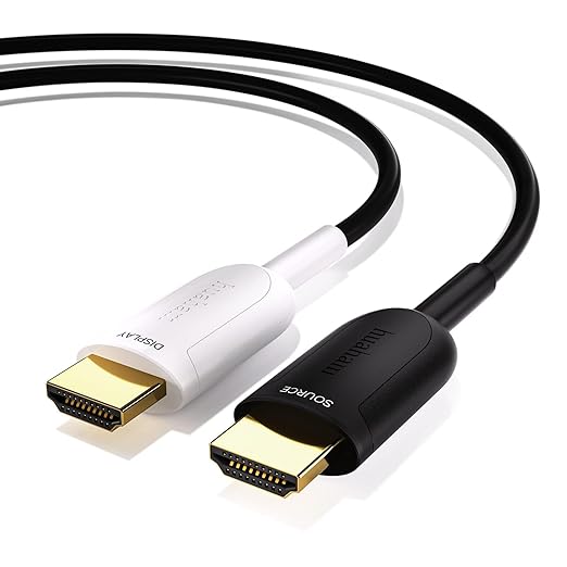 10K 8K HDMI 2.1 Cable Fiber Optic 6.6ft, 48Gbps Ultra High Speed HDMI Cable by HUAHAM