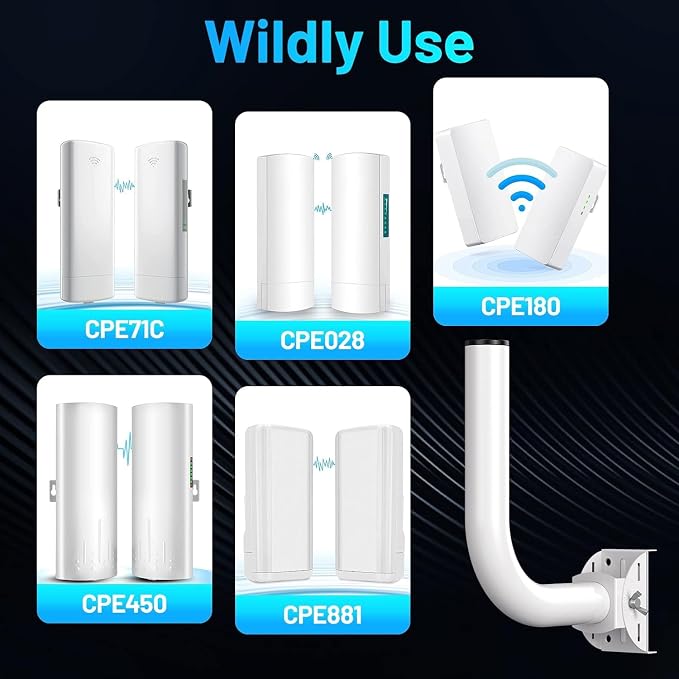 Universal Wireless Bridge Bracket Mount, 1 Pack Pole and Wall-Mounted - Image 6