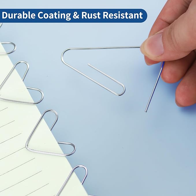 1800 Paper Clips Assorted Sizes Large, Medium and Small, Durable and Rustproof, Paperclips for Office School and Personal Use, Office Supplies Document Organizing (50mm, 33mm, 28mm) (Silver)