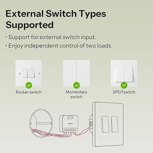 SONOFF MINI Duo 2-Channel Zigbee Smart Switch, Zigbee 3.0, 16A Total Load - Image 4