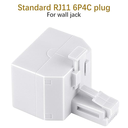 Uvital RJ11 Duplex Wall Jack Adapter Dual Phone Line Splitter Wall Jack Plug 1 - Image 3