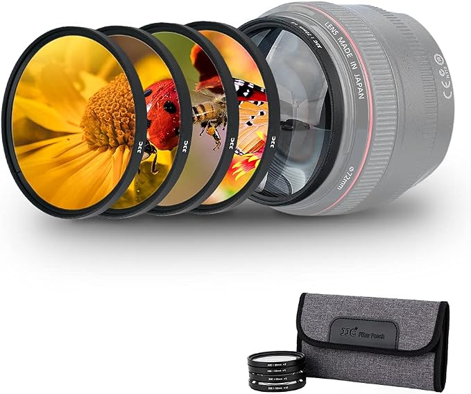 55mm Macro Close-Up Filter Set Macro Filter Accessory by JJC