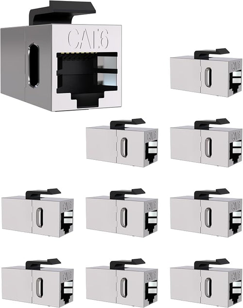 10 Pack Cat 6 Shielded Keystone Coupler, Cat6 Keystone Jacks Female to Female by VANDESAIL