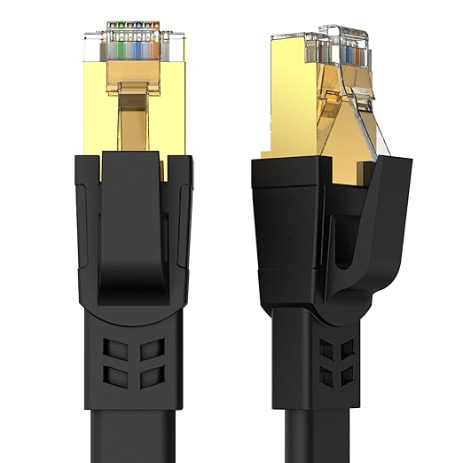 Cat8 Ethernet Cable 33FT, High Speed Outdoor&Indoor Cat8 LAN Network Cable by Qiuean