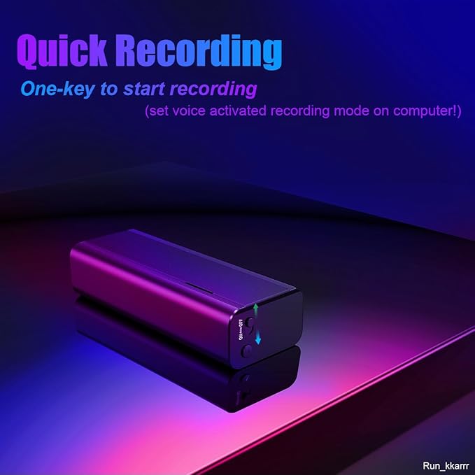 128GB Voice Activated Recorder with AI Intelligent Triple Noise Reduction Digital Audio Recorder Recording Devices, Voice Recorder with 2000 Hours Recording Capacity, 300 Hours Battery Time