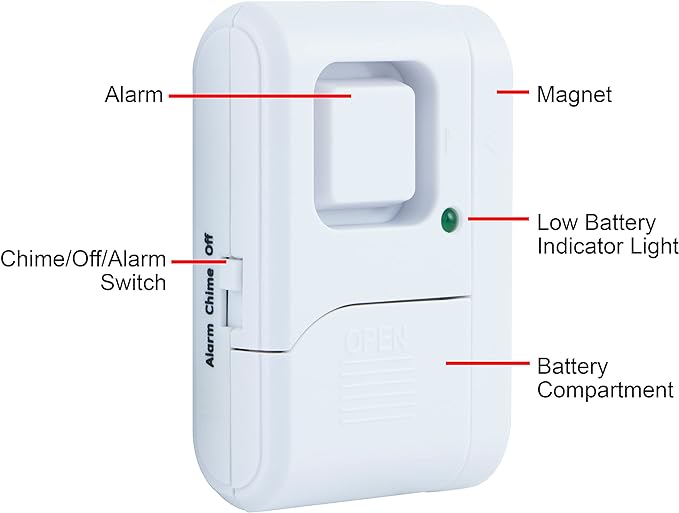UltraPro Personal Security Window and Door Alarm, 1 Pack, DIY Protection - Image 3