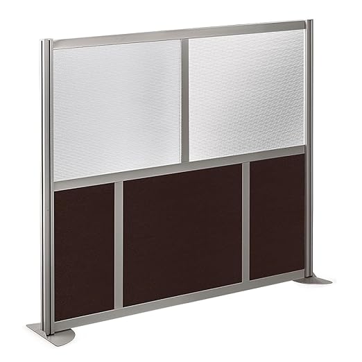 NBF Office Partitions - Cubicle Privacy Panel Wall Divider - Modern Room Separator with Quick Assembly - Indoor Laminate Free Standing Portable Room Divider Panel - 52" H x 60" W (Warm Ash)