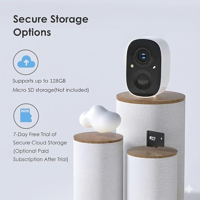 GMK Solar Security Cameras Wireless Outdoor 4 Pack, 2K Battery Powered Cameras - Image 7