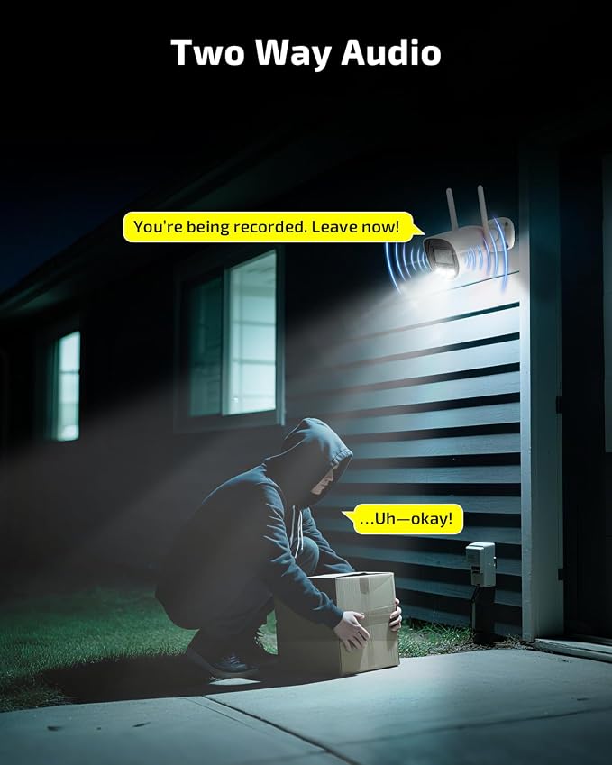 OHWOAI 《Dual Band WiFi & IP65 Waterproof》Wireless Outdoor Security Camera - Image 2