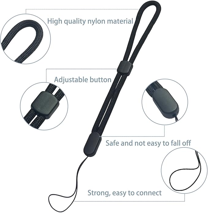 yuntop 5PCS Wrist lanyard, 7.8 inch Hand Wrist Strap Lanyard, Adjustable Nylon - Image 3