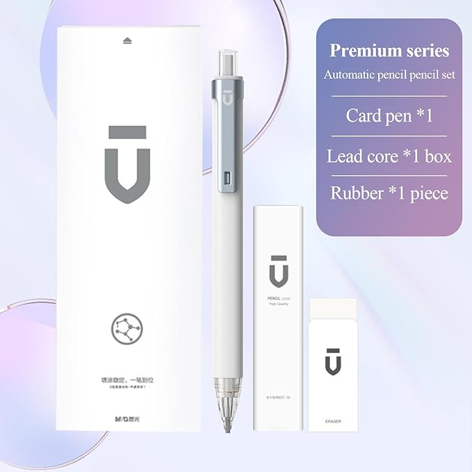 M&G Mechanical Pencil Set - 3PCS 2B Mechanical Pencils with HB Lead Refills, Eraser Mechanical Pencil Drafting Refill Pencil with Great Grip for Exam Office School Supplies