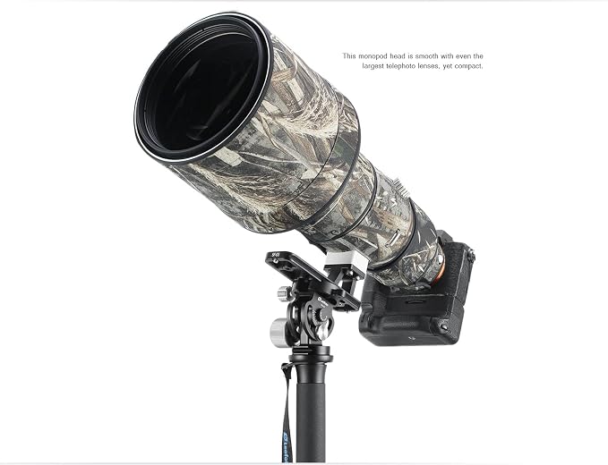 Leofoto MP-364C+VH-10S Monopod and Tilt Head Set, Carbon Fiber, VH-10S Monopod - Image 7