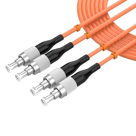 FC/UPC to FC/UPC Fiber Patch Cable, 10M/32.8FT OM1 Multimode Duplex 62.5/125µm by lidkew