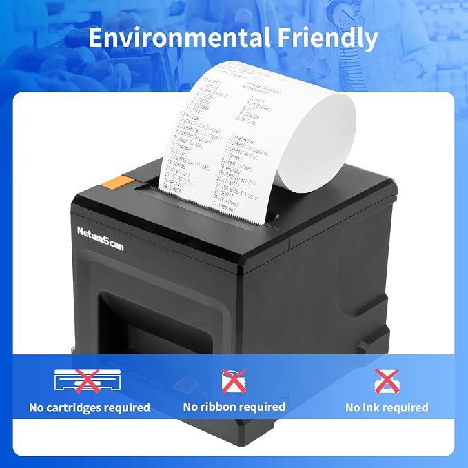 NetumScan USB POS Receipt Printer, 80mm Thermal Receipt Printer - Image 5