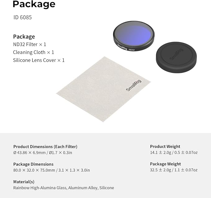 SmallRig ND32 Filter for DJI Osmo Action 6, Snap-On Polarizing Neutral Density - Image 7