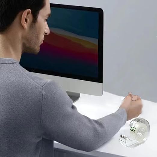 24 Rolls Transparent Tape Refills Rolls 3/4-Inch x 1000 inch, 1 inch Core, Clear Gift Wrapping Tape Refill Roll for Office, Home, School