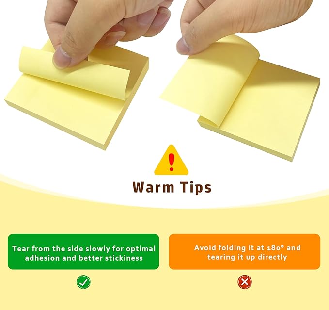 2 x 1.5in Sticky Notes Mini, Yellow Sticky Notes,1600pcs Notes Pads Small Memo Pads,100 Sheets/Pad Strong Self-Stick Pads, Bulk Tiny Pads Easy to Post Notes for Home, Meeting(16Pack)