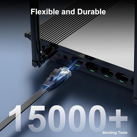 Cat 6 Ethernet Cable 10 ft Flat Internet Network Cables - Image 6